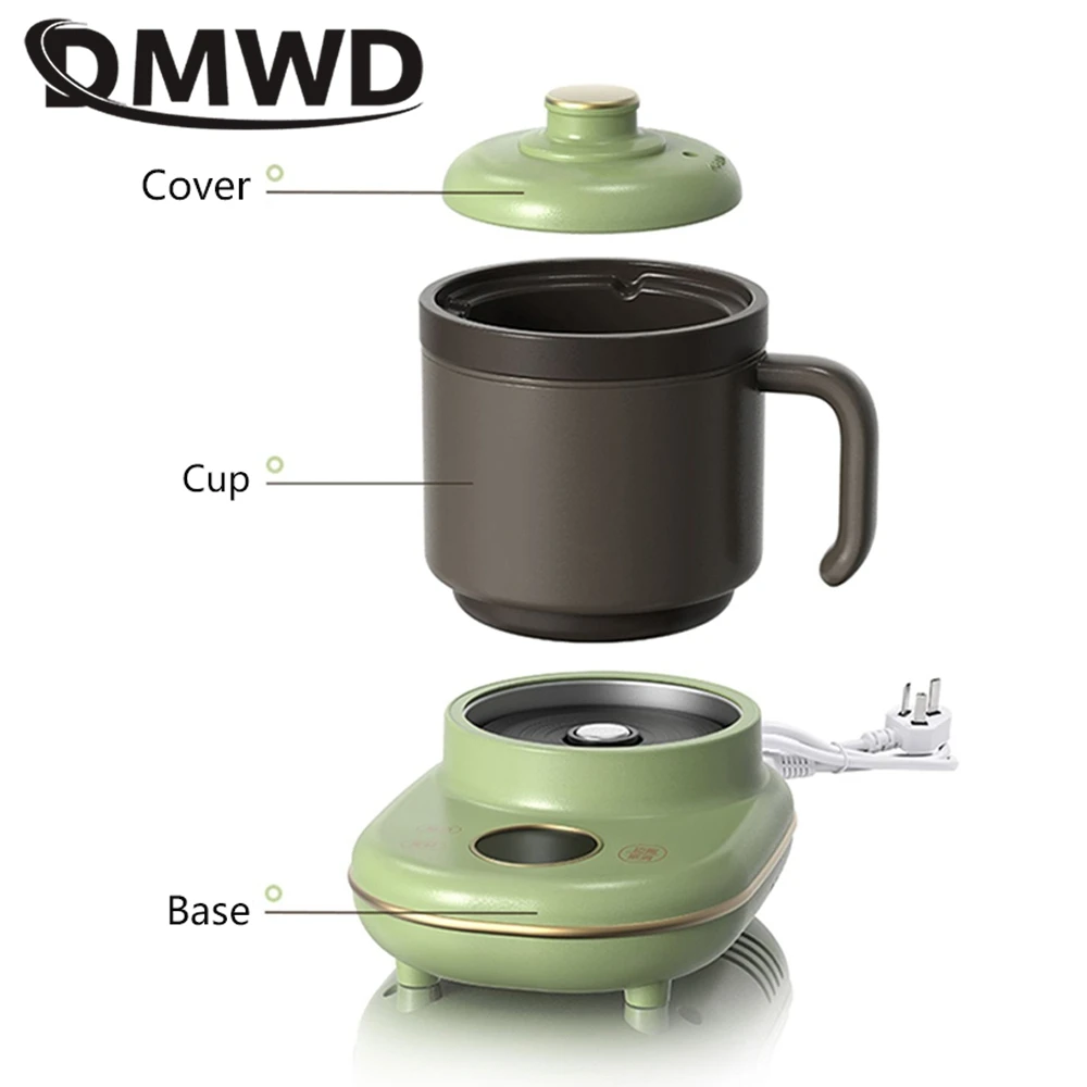 DMWD Electric Stew Pot Health Cup Porridge Soup Cooking Machine 0.4L Casserole Split Ceramic Cooker Tea Maker 9.5H Appointment