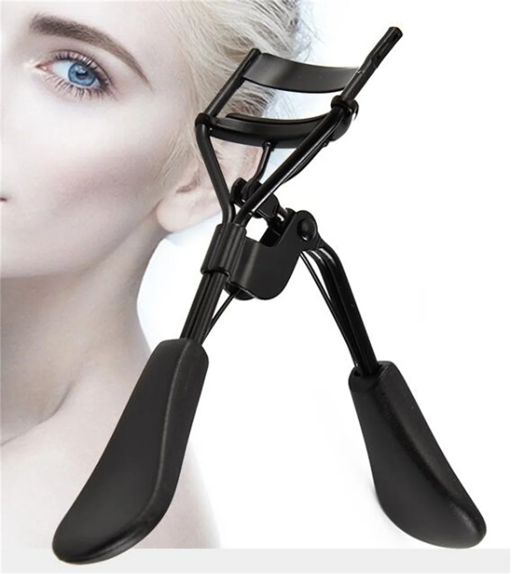 Wholesale ladies makeup eyelash curler with black handleseyelash