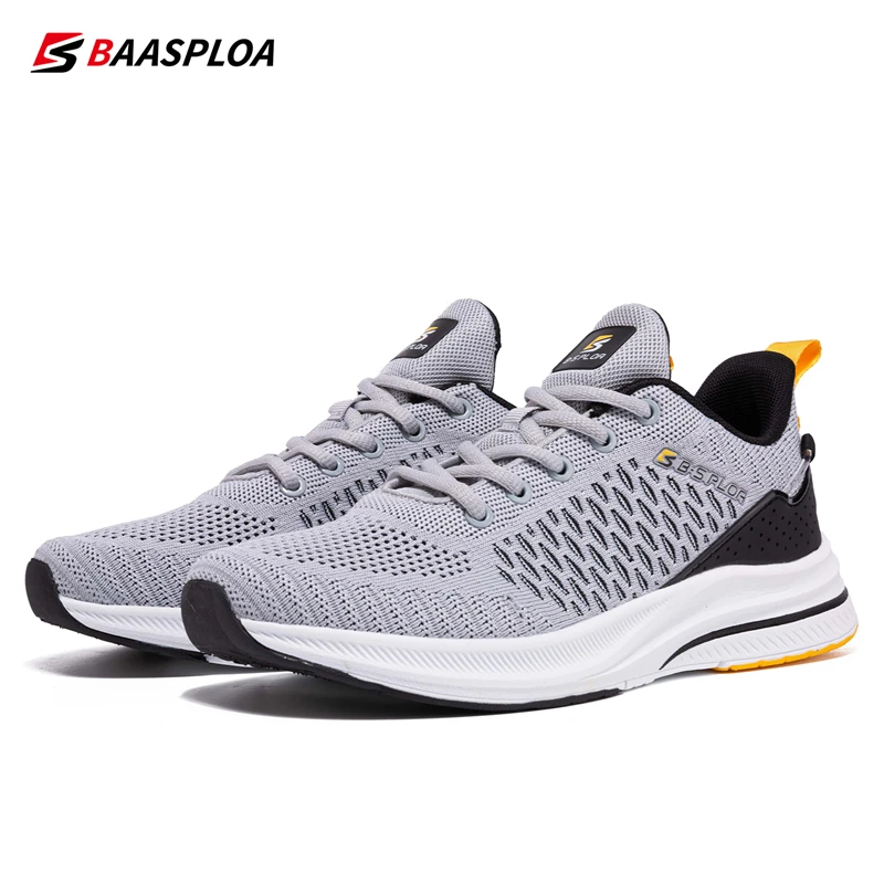Men's Running Shoes New Fashion Lightweight Mesh Breathable Walking Shoes Outdoor Casual Lace-Up Sports