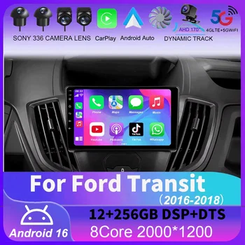 Android 16 Inalámbrico Carplay y Auto WIFI + 4G para Ford Transit 2015 2016 2017 2018 autoradio reproductor de video multimedia estéreo 2d 1