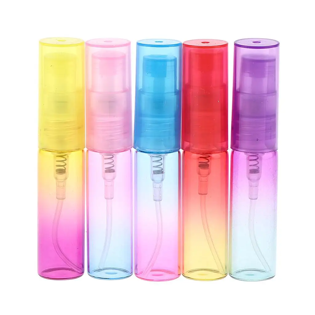 

5Pcs/lot Empty 4/8mL Refillable Perfume Spray Bottles Pump Atomizer Tubes Glass Sample Vials