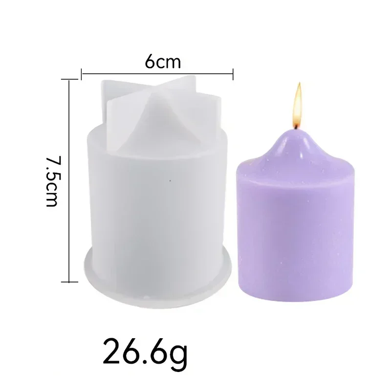COHEALI Candle Making Kit – 5 Silicone Molds, 20 Wicks, 2 Holders – DIY Pillar Candles, Cylinder Molds