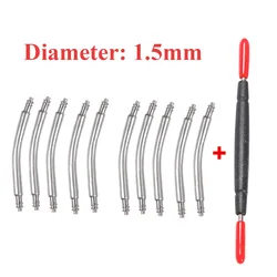 Premium Set of 10 Stainless Steel Curved Watch Strap Link Pins - Various Sizes for Enhanced Durability and Flexibility (20mm- 1.5 Thickness)