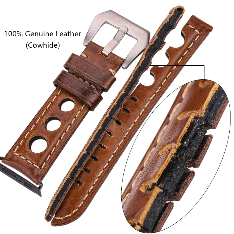 Premium Genuine Leather Watch Band – Elegant Strap