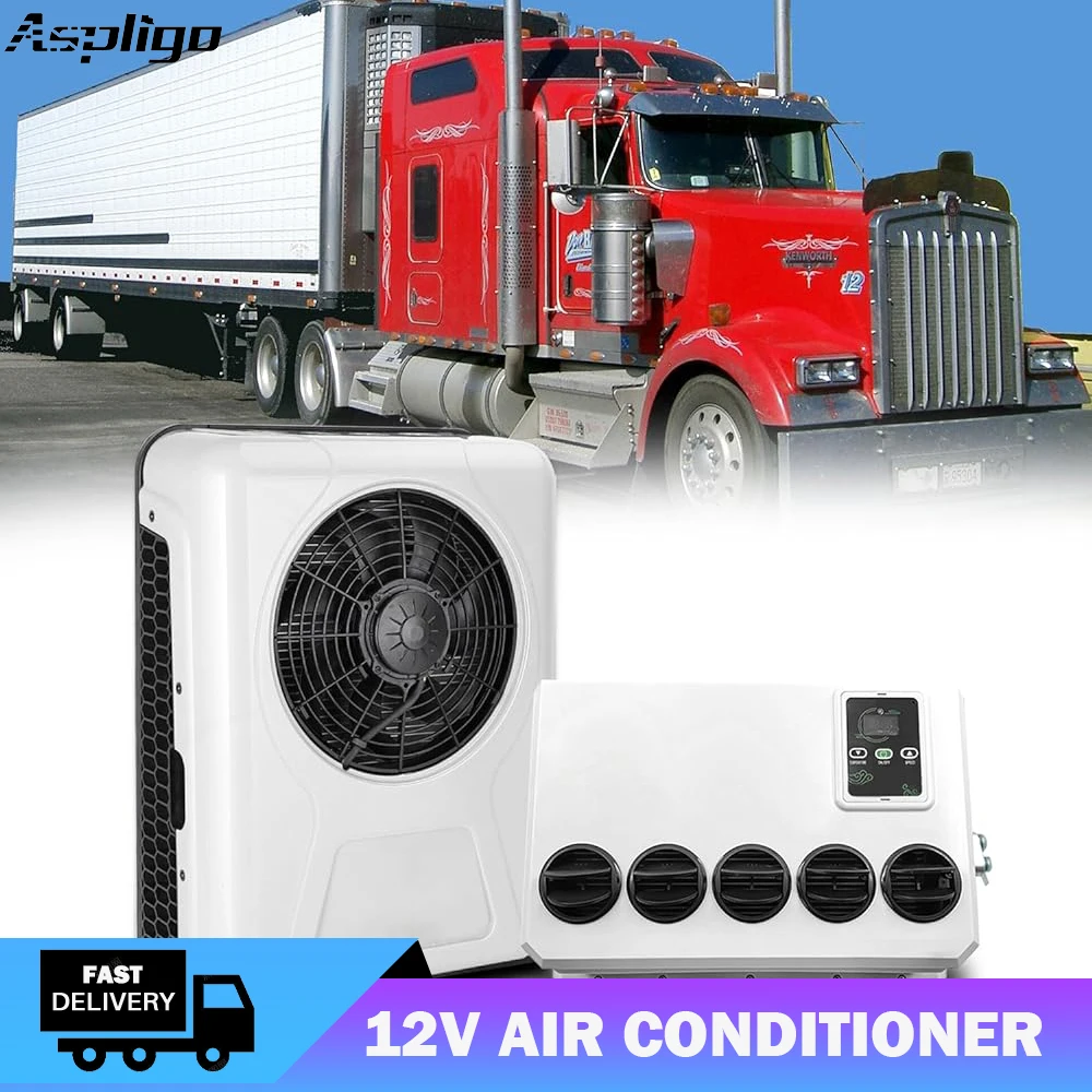 Aspligo-12V-24V-Electric-Truck-Split-Air-Conditioner-10500BTU-Parking ...