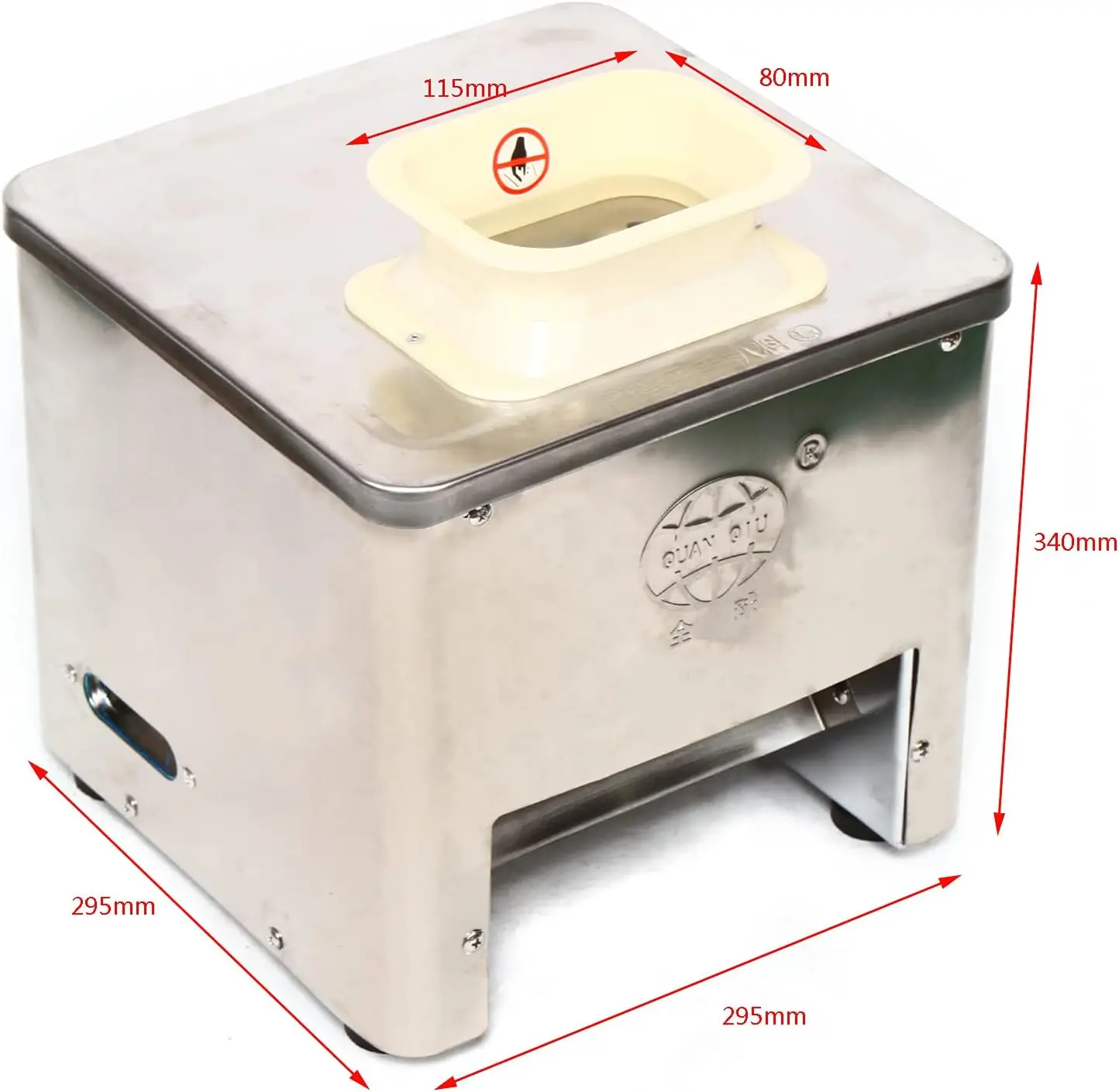 Commercial Meat Cutting Machine With 3 Cutiing Ways, 550W 353 Lbs/H Meat Slicer Shredded Cutting Machine, 3.5Mm Blade Stainless 5