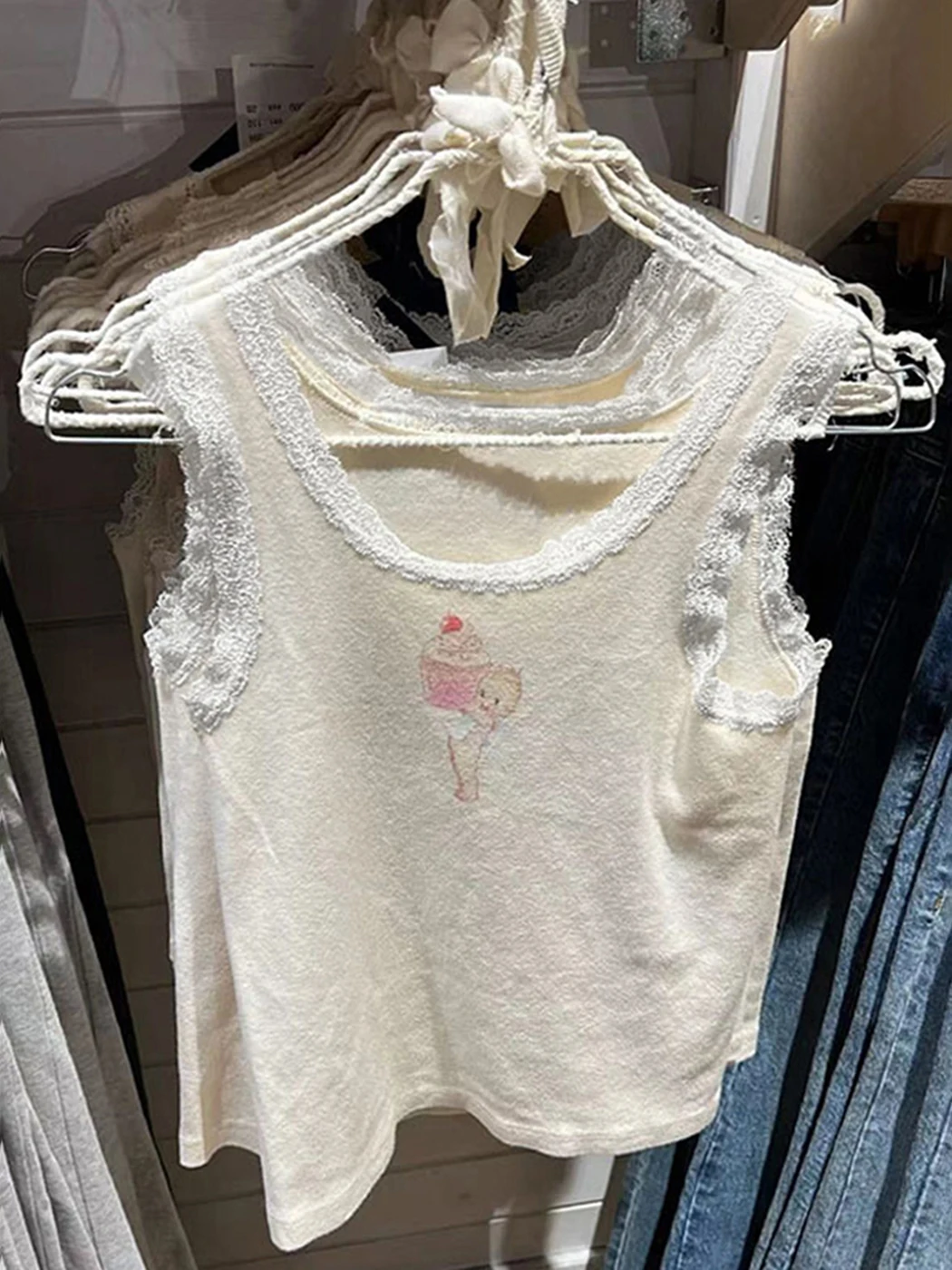 トップス DRYROSE angel lace string top Dried Rose Angel Lace String Top #드라이로즈,#Dryrose