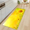 3D Sunflower Kitchen Rug Anti-slip Long Strip Living Room Carpet Soft Bedroom Hallway Doorway Floor Mat Home Decor 5