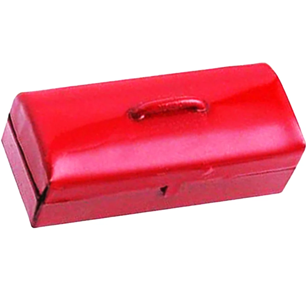 

Mini Tin Case Miniature Furniture Decor House Decorative Tiny Tool Toolbox Iron Toys Child Chest