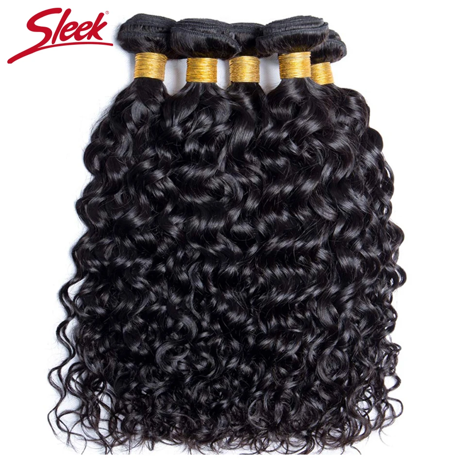 Sleek Water Bundles Human Hair Bundles 28 inches Remy Hair 1 3 4 Peruvian Weave Human Extensions Deep Wave