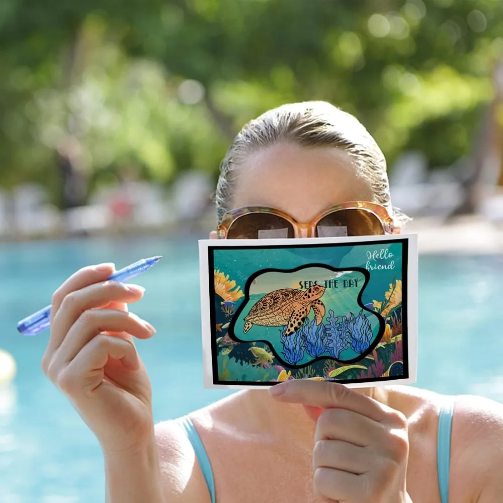 Ocean Life Clear Stamps Marine Whales Turtles Seahorses Squid Goldfish Silicone Clear Stamp Seals for Cards Making DIY clear stamps clear rubber stamps