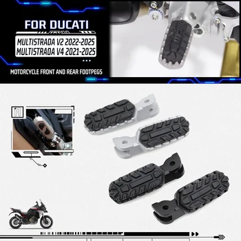 Moto Anteriore Posteriore Poggiapiedi Pedane Pedali Per Ducati Multistrada V4/V4S/RS/Pikes Peak/Rallly Multistrada V2 V2S 2022-2025