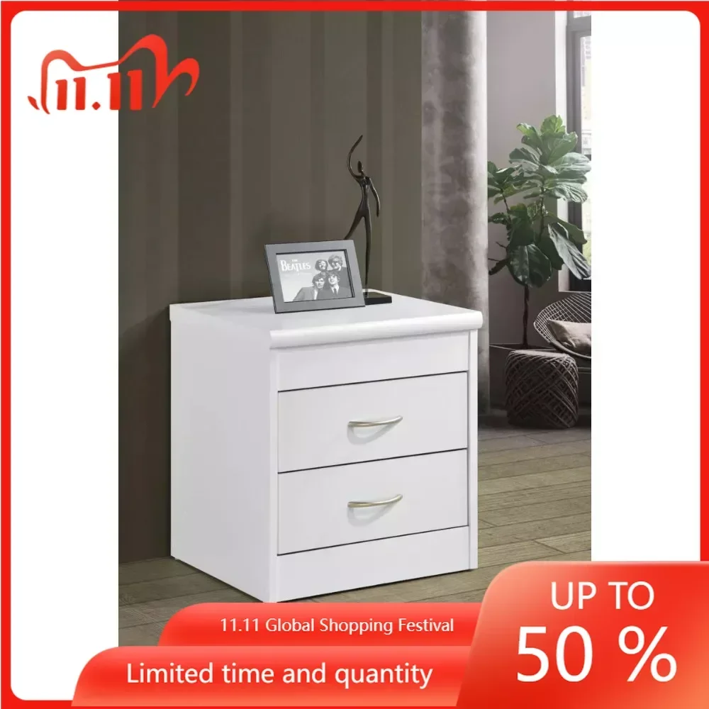 

2-Drawer Nightstand Chest of Drawers for Bed Room Furniture White Mesa Lateral Coffee Tables Nightstands Bedroom Bedside Table