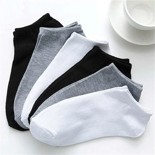 Calcetines deportivos transpirables para hombre y mujer, medias tobilleras cómodas de algodón, Color sólido, blanco y negro, 5 pares - Image 4