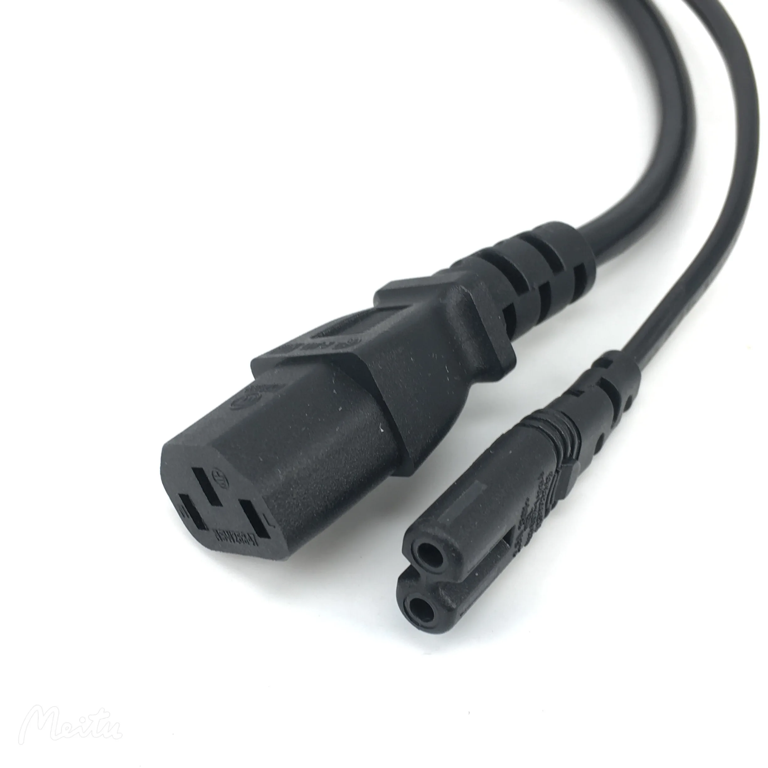 IEC320 C14 To IEC320 C13 + C7 Y Power Cord Splitter Cable Adapter for PC Monitor Scanner And Printer