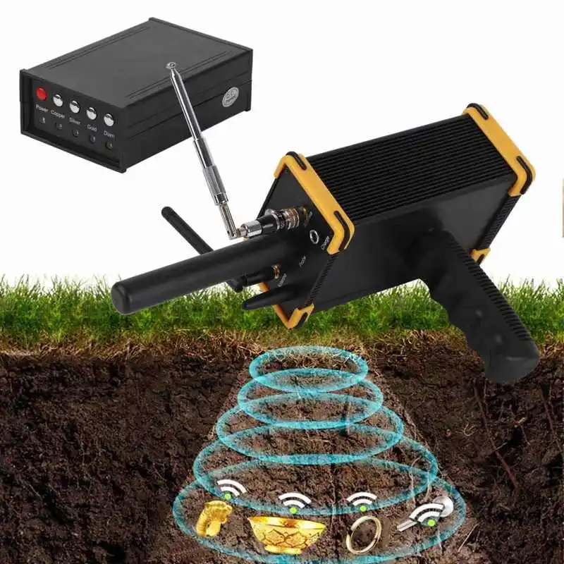 Handheld Metal Locator High Accuracy Metal Search System 3280ft Range Metal Finder Scanner Device Yellow