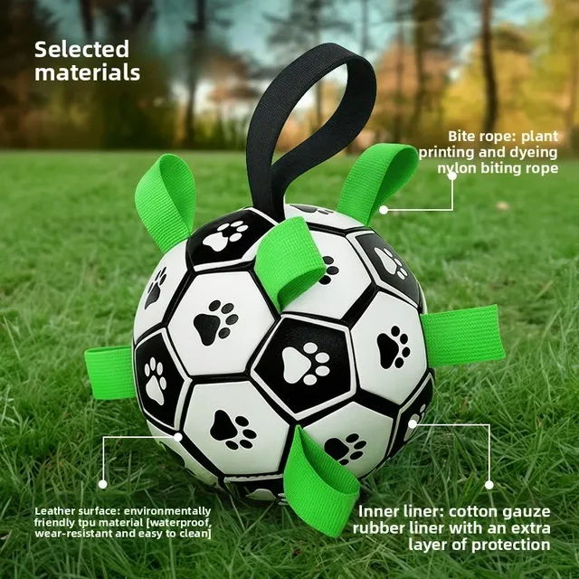 Interactive Dog Football Toy Soccer Ball Inflated Training Toy for Dogs Outdoor Border Collie Balls For Large Dogs Pet Supplies 3