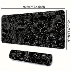 Large Extended Mouse Pad with Stitched Edges and Non-Slip Rubber Base (900x400x2mm)