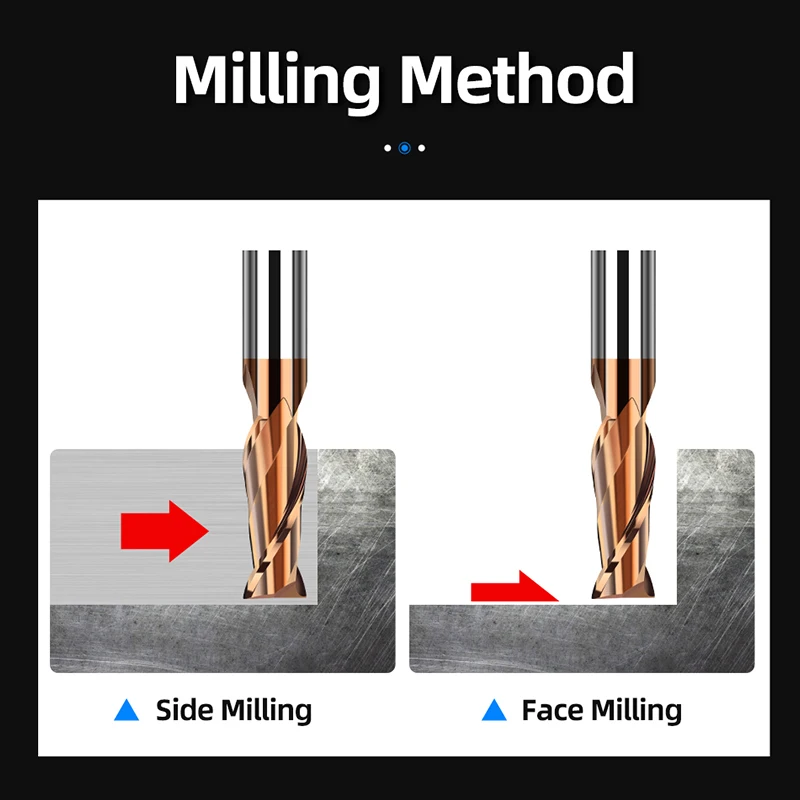 HRC55 Carbide End Mill 1 3 4 5 6 8 10 12mm 2 Flutes Metal Milling Cutter Cutting Tool CNC Maching Coating Flat Endmills milling cutter