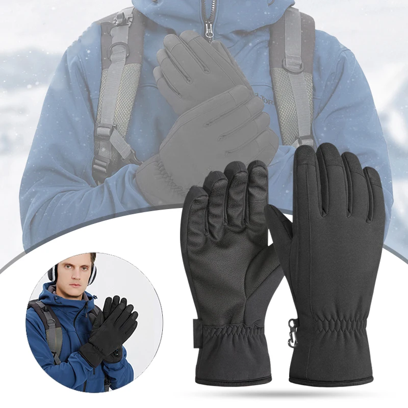 Guanti Ispessenti In Peluche Invernali Guanti Da Bici Con Dita Intere Guanti Da Bicicletta Con Touch Screen Guanti Da Ciclismo Antiscivolo Guanti Da M