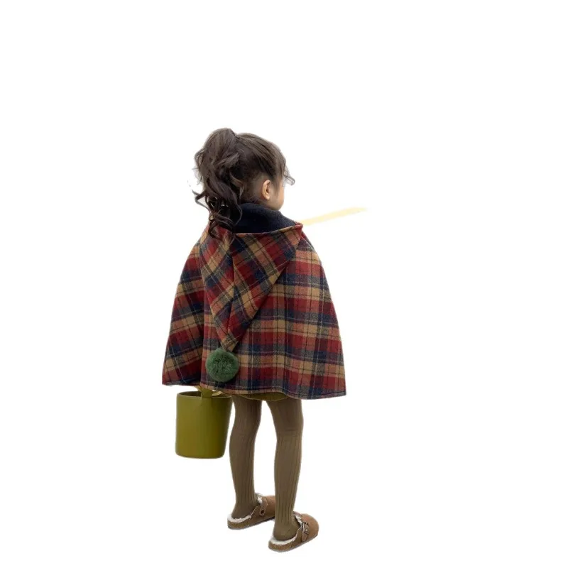 두꺼운 모직 망토 두꺼운 따뜻한 모직 망토 재킷 아동복 어린이 겨울 재킷 소년 푸퍼 재킷 여성용 가방