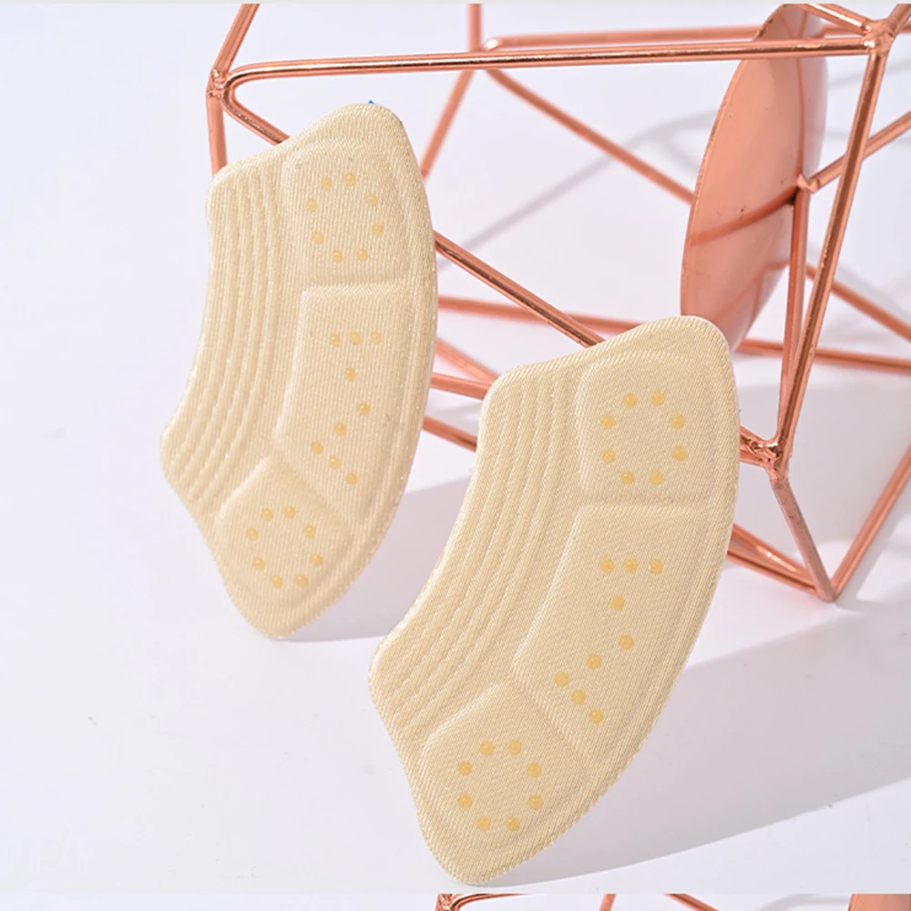 2Pair Insoles Patch Heel Pads Sneaker Shrinking Size Insole Anti-wear Feet Shoe Pads Adjust Size High Heel Cushion Insert Insole