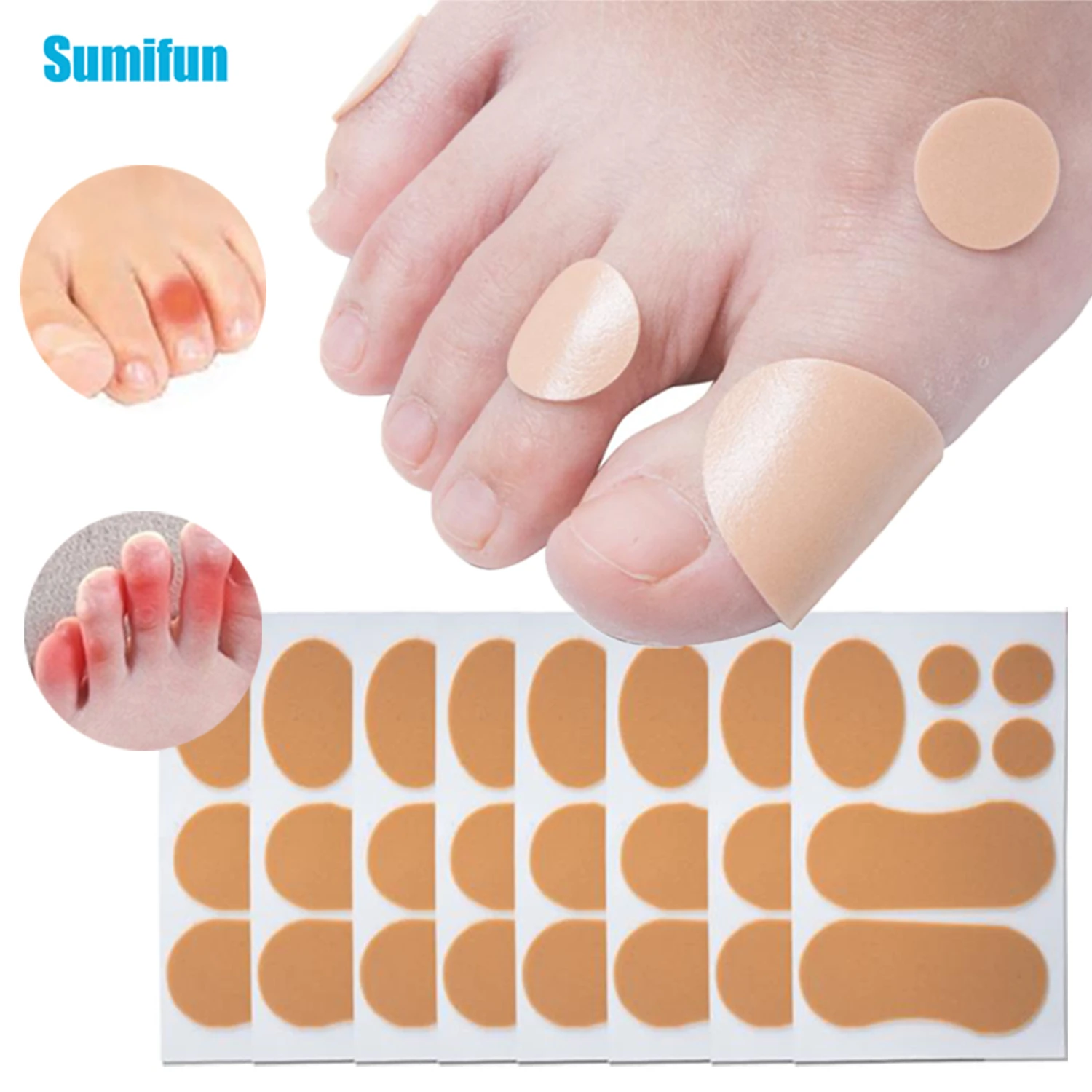 7pcs Gel Heel Protector Foot Patches Adhesive Blister Pads Hydrocolloid