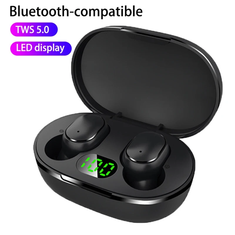 TWS E6S słuchawki Bluetooth bezprzewodowy zestaw słuchawkowy bluetooth słuchawki z redukcją szumów z mikrofonem słuchawki dla Xiaomi Redmi