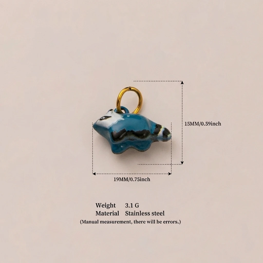 Edelstahl-Zirkon-Anhänger Zubehör DIY handgefertigte Anhänger-Halskette – Detail 6