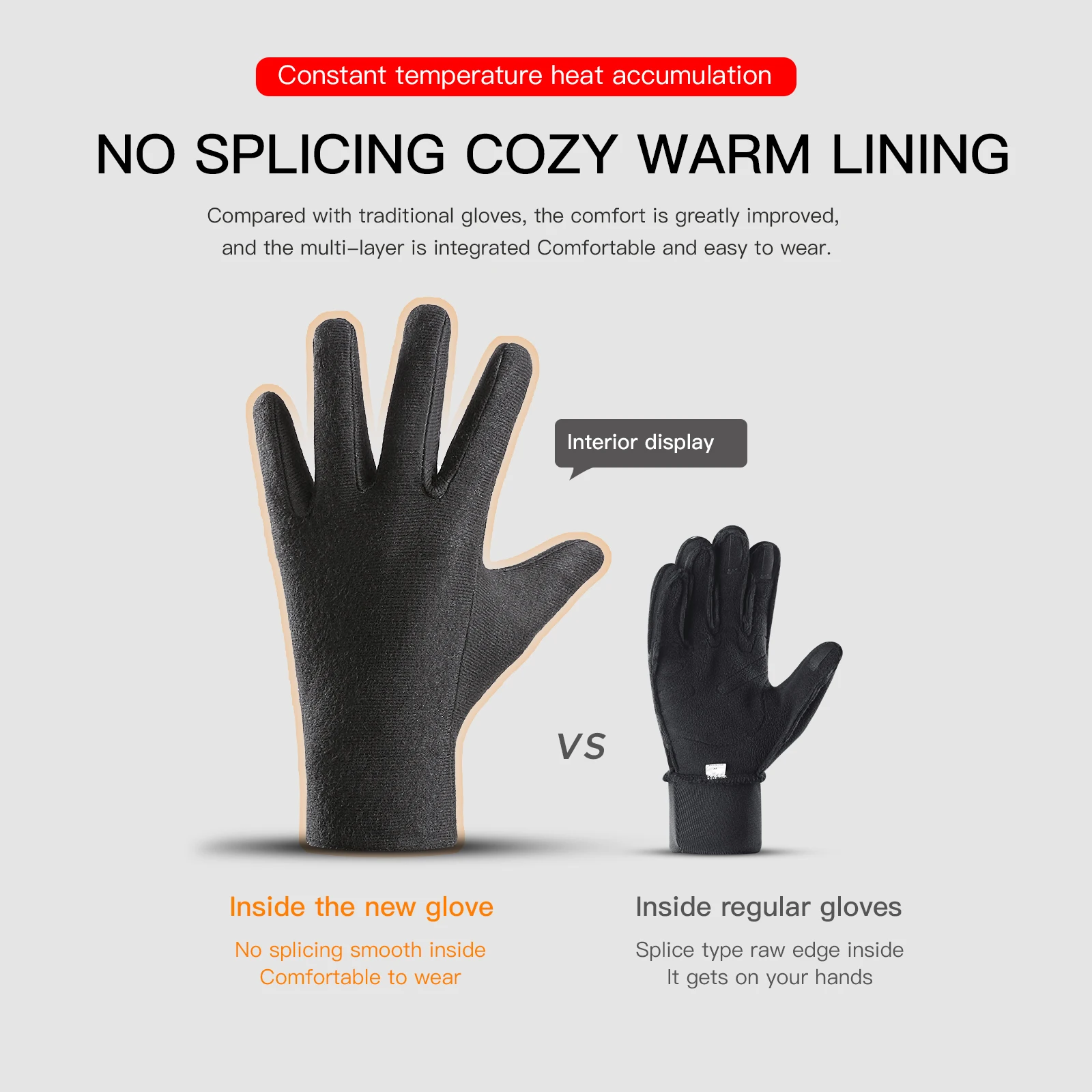 Autumn Winter Outdoor Sports Cycling Durable Velvet Warm Gloves Touch Screen Waterproof Windproof Anti-slip Cold Resistant 3