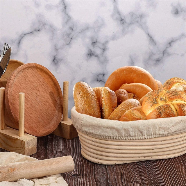 Cesta de fermentación de pan de 6 piezas, cesta de mimbre para fermentación  de masa, Banneton Brotform Dougn - AliExpress