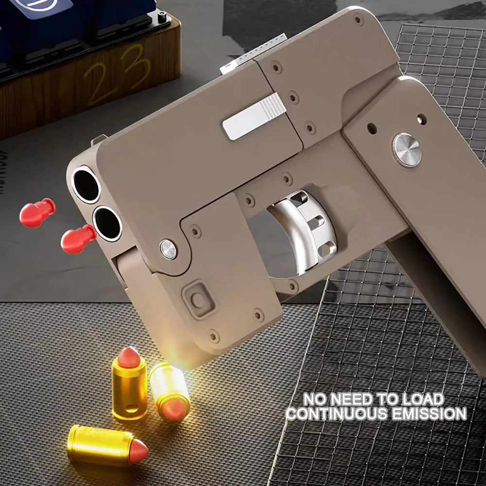 2024 New Mobile Phone Folding Guns Toy Gun For Adults Boys Stress Shot Gun Ejecting Shells Dropship TikTok 2