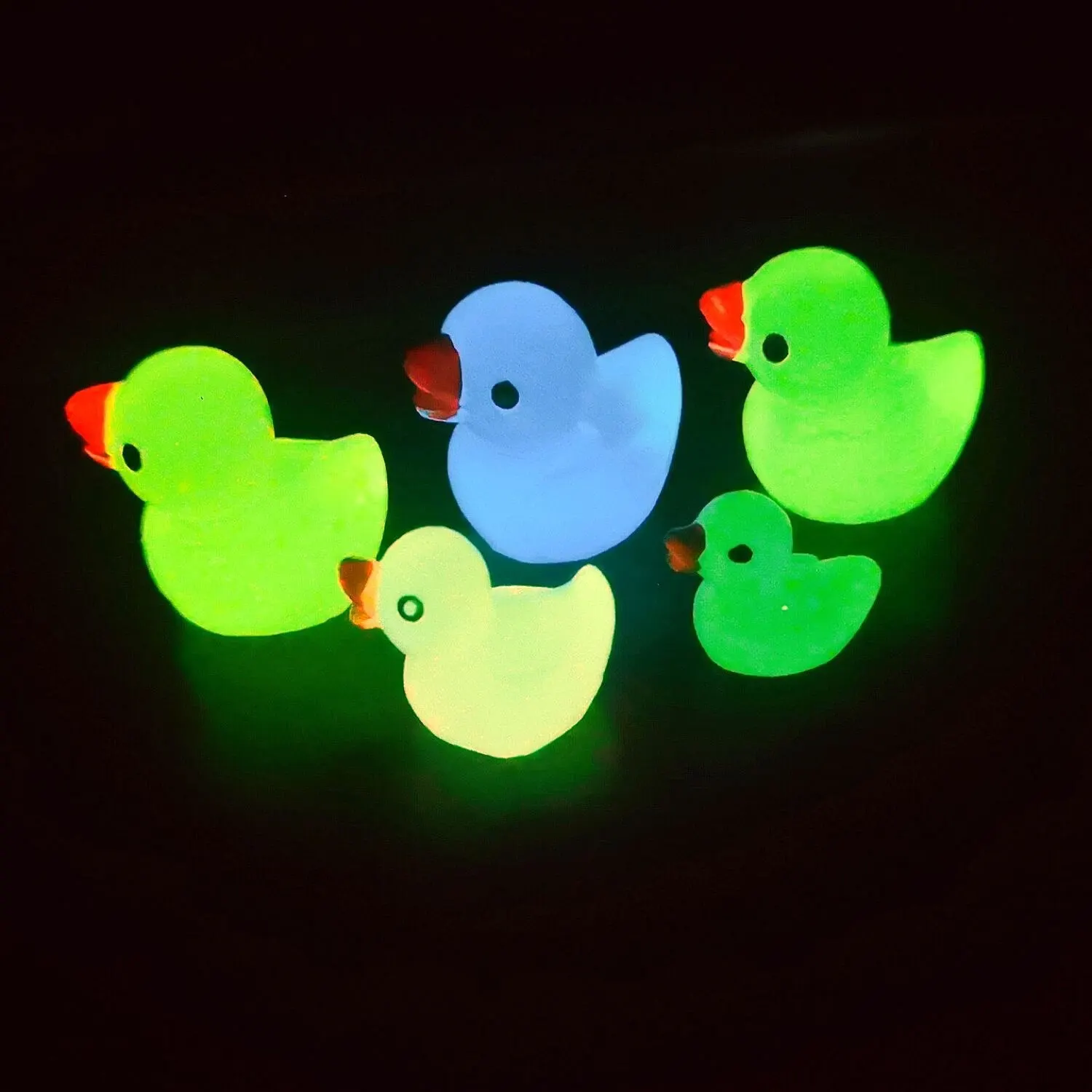 Phone Case Decoration 10Pcs 20Pcs Nightglow Little Duck Cartoon 3D Transparent DIY