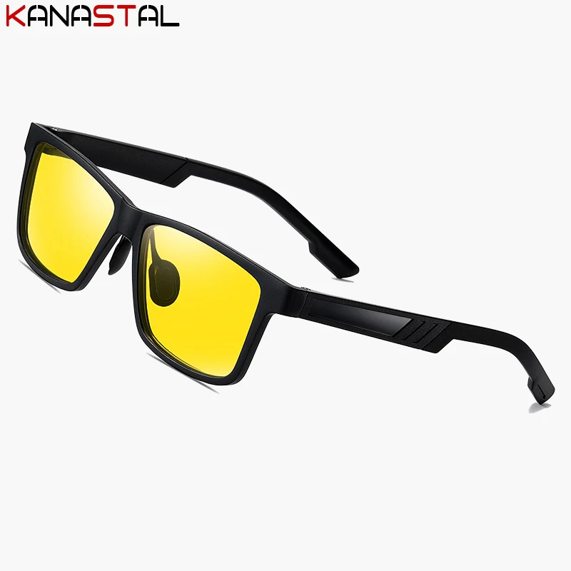 Night Vision Glasses Night Vision Sunglasses Driving Sunglasses Men Night Vision Sunglasses UV400 Polarized Sun Glasses Women TR90 Eyeglasses Frame Driving Cycling Anti Glare Shade Eyewear
