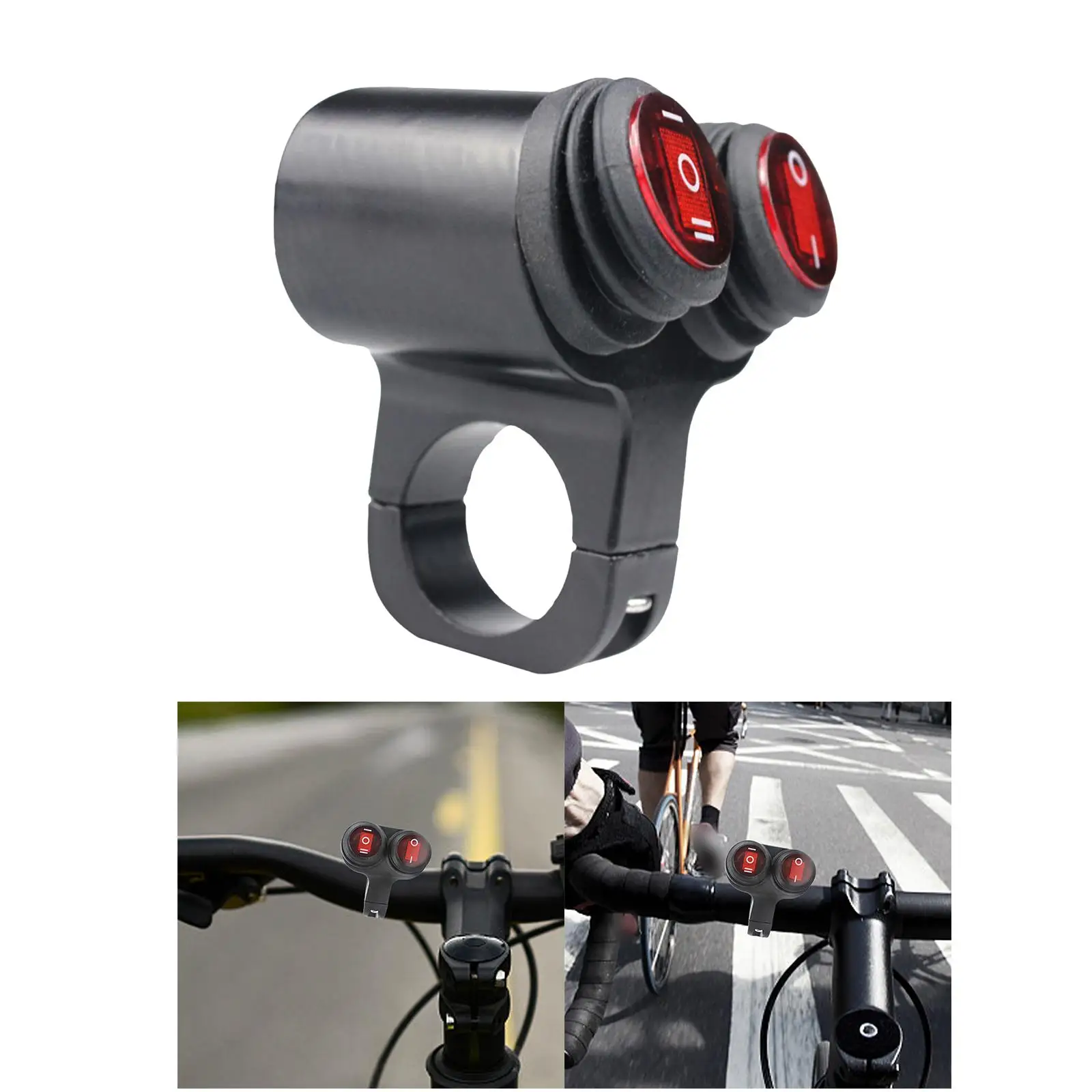 

7/8'' Handlebar Light On Off Switch with Red Indicator Light 12V 10A