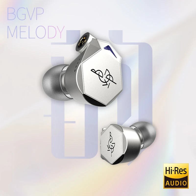 

Наушники-вкладыши BGVP Melody с различной настройкой, Hi-Fi музыкальный монитор, наушники-вкладыши с подвижной катушкой 12 мм, металлические наушники-вкладыши