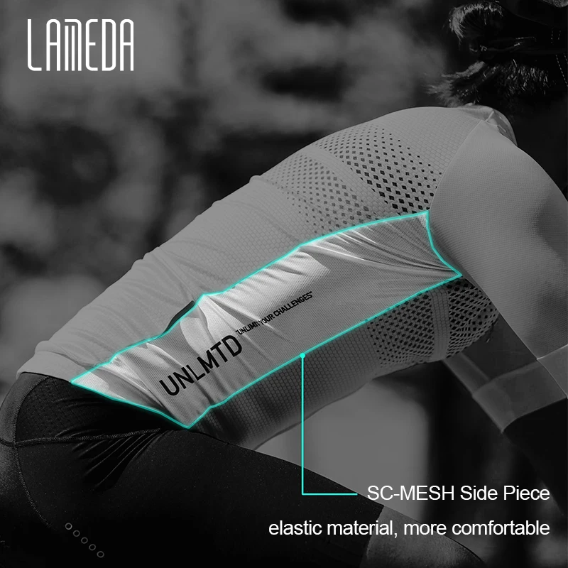 LAMEDA Bike Bicycle Jersey Men Summer Cycliny Short Sleeve For Men Biking Clothing Moisure Wicking MTB Top Shirts with 3 Pockets cycling jersey