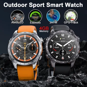 HD300 Pro Military Smart Watch Men Built-in GPS Bluetooth Call Barometric Altimeter 3ATM Waterproof Watches Sports SmartWatch 1