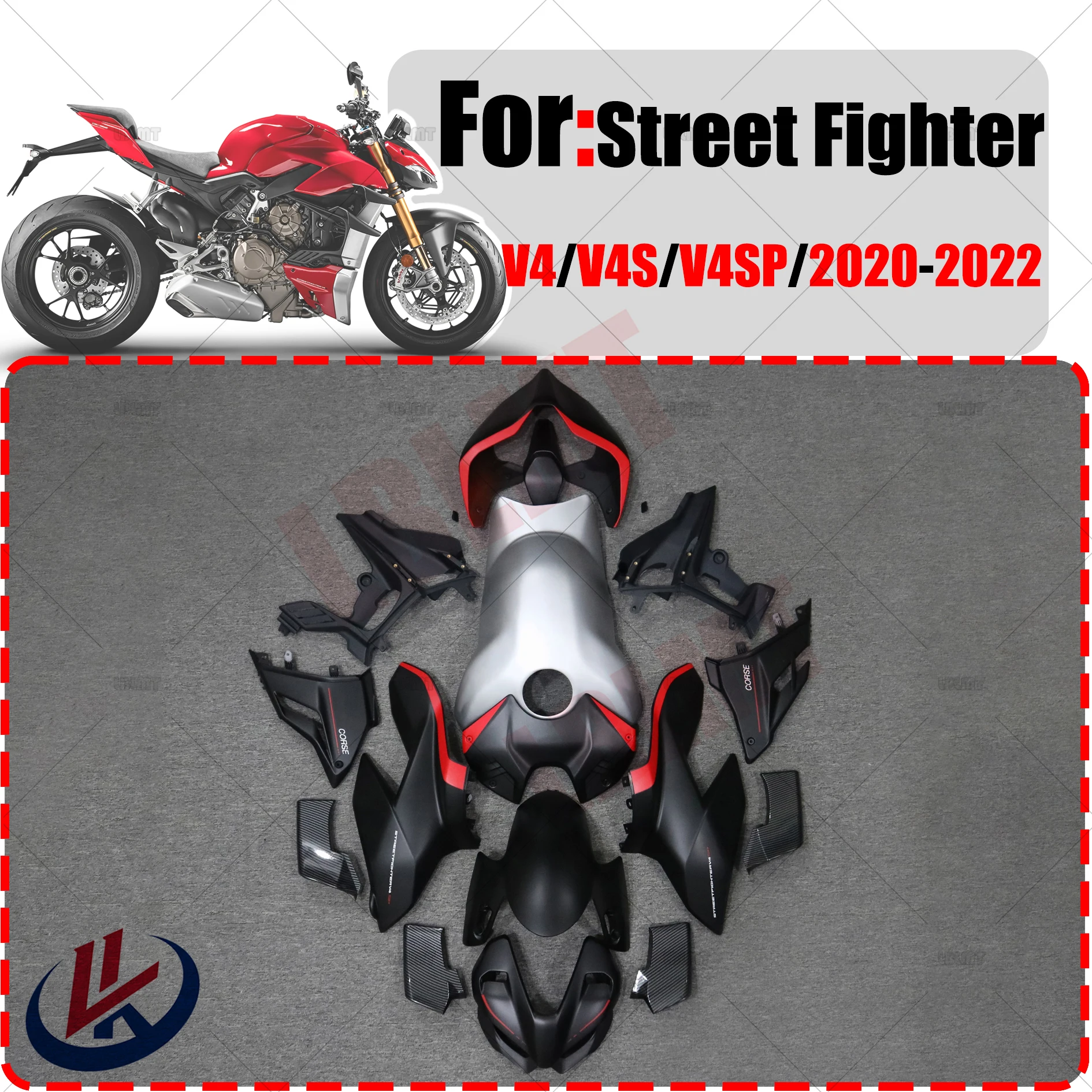 

For DUCATI Street Fighter V4 V4S V4 SP 2020 2021 2022 Motorcycle Fairings Injection Mold Painted ABS Plastic Bodywork Kit Sets