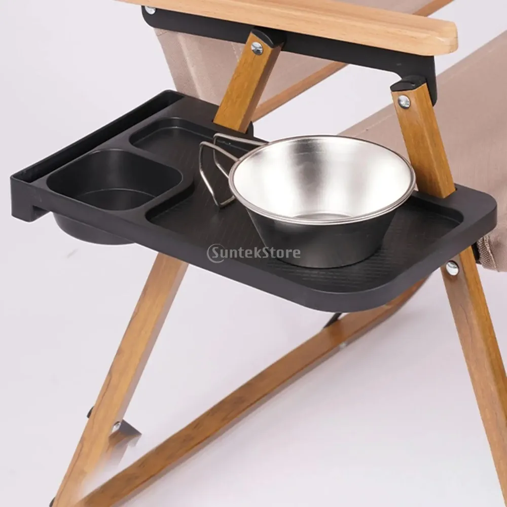 Recliner Chair Clip on Side Desk Portable Cup Phone Holder Tray Multipurpose Travel-friendly for Outdoor Camping Accessories