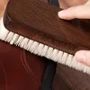 Soft Wool Shoe Brush Multifunctional Leather Care Shoe Polish Brush Wooden Handle Boot Cleaner Shoe Cleaning Brush 3
