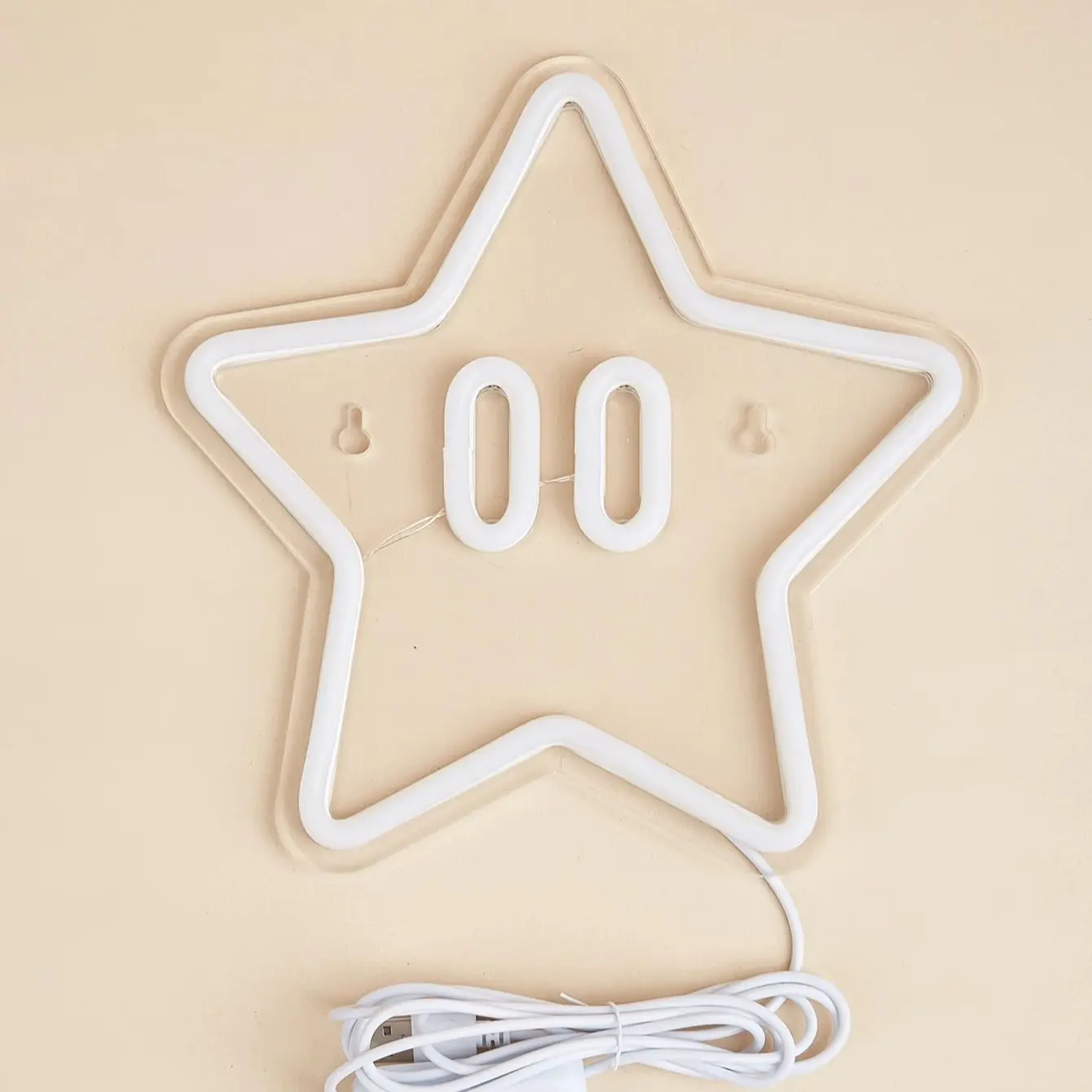 Neon Sign 1PC Cartoon Star Shape LED Neon Sign USB Powered Wall Decoration Suitable For Party Wedding