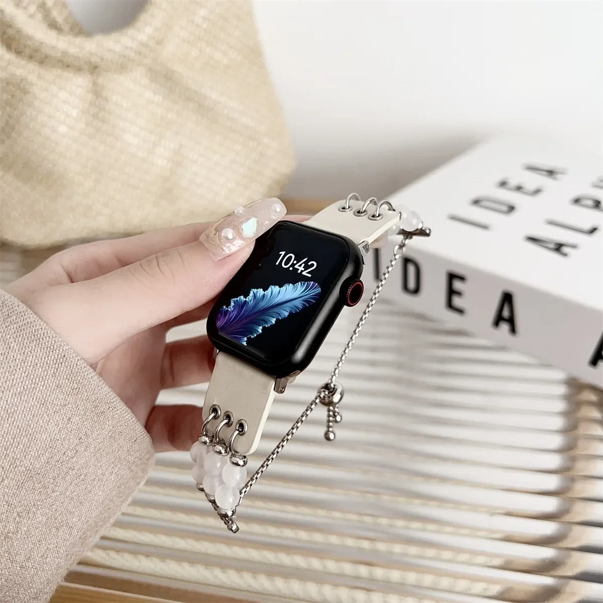 Kellarihm iWatchi jaoks 42/44/45/46/49mm 38/40/41mm metallist moodne kellarihm kellaseeria Ultra2 jaoks 10/9/8/7/6/5/4/3/2/1_voghion.com