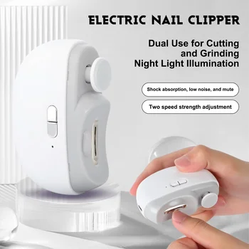Electric Nail Clipper Grinding and Polishing 2 in 1 Multifunctional Portable Automatic Nail Grinder Electric Manicure Tool 2