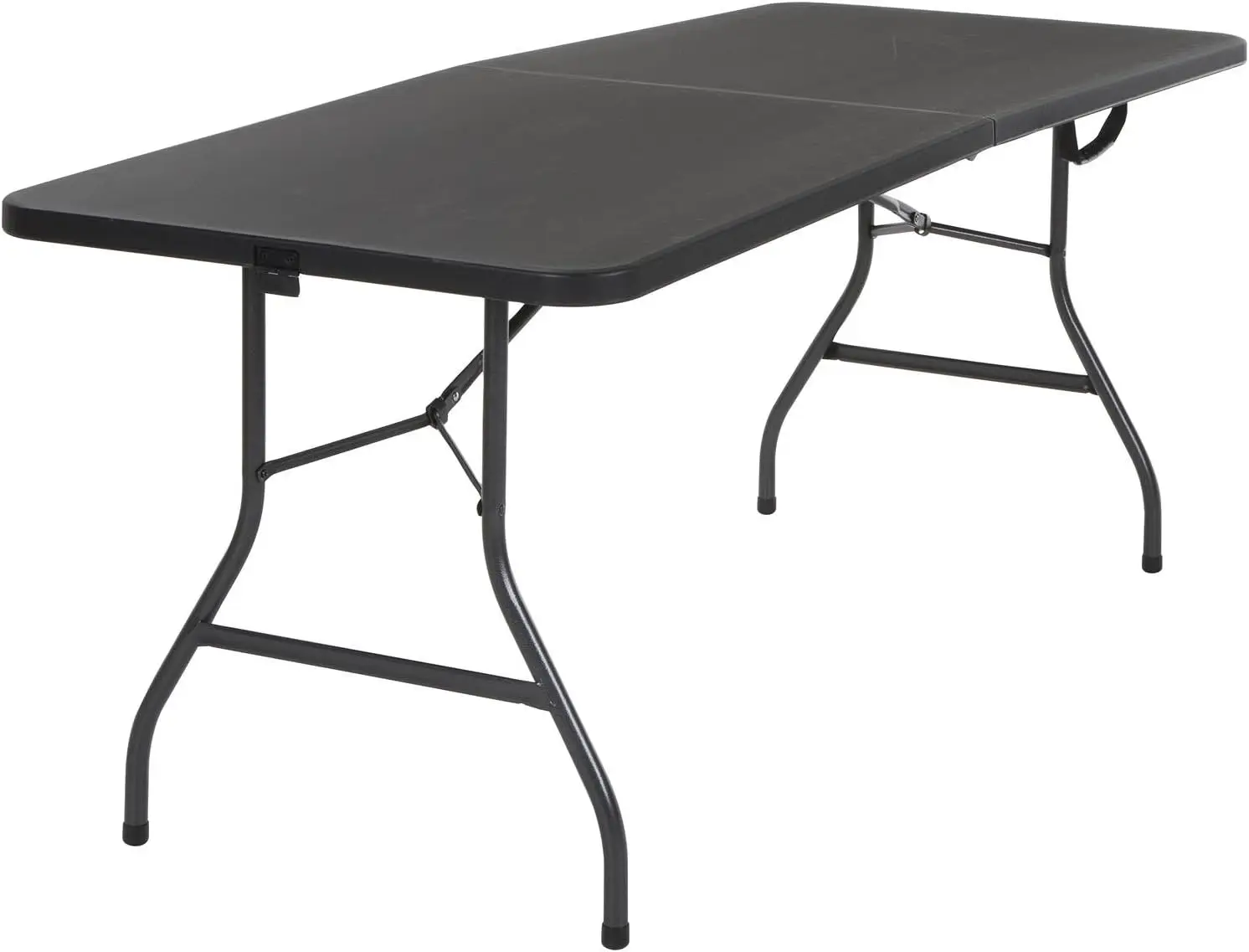 COSCO Molded Folding Banquet Table w/Handle, 6ft, Black