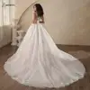 BEPEITHY Customized A-Line Champagne Wedding Dresses 2025 Spring V Neck Sleeveless Romantic Bride Ivory Bridal Gown Vestidos 2
