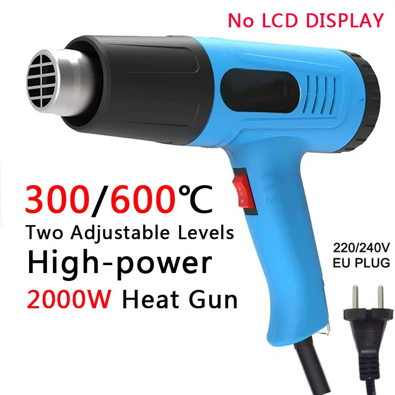 2000W Heat Gun Hot Air Gun 2 Adjustable Temperature 300/600 for DIY Stripping Paint Shrinking PVC and Home hot air gun,heat gun,mini hot air gun
