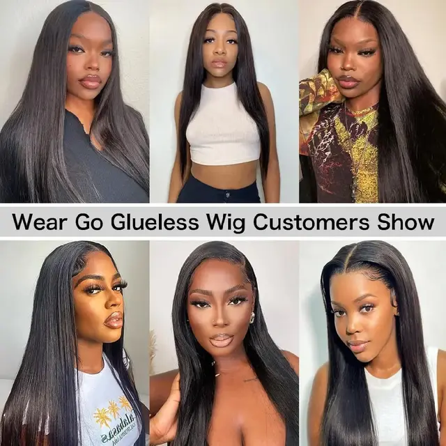 Wear And Go 5x5 9x6 Straight Glueless Wig Human Hair Ready To Wear Brazilian Lace Front Closure Wigs For Black Women Preplucked 5
