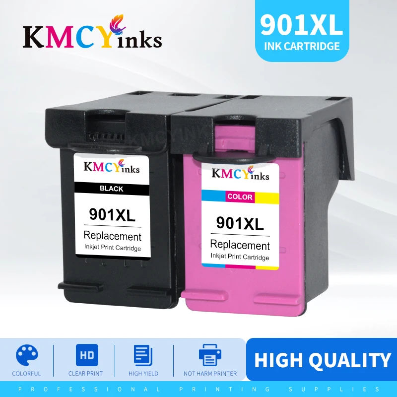 

KMCYinks Ink Cartridge Replacement For HP 901 XL HP901XL For Officejet 4500 J4580 J4550 J4540 4500 J4680 J4524 J4535 J4585 J4624