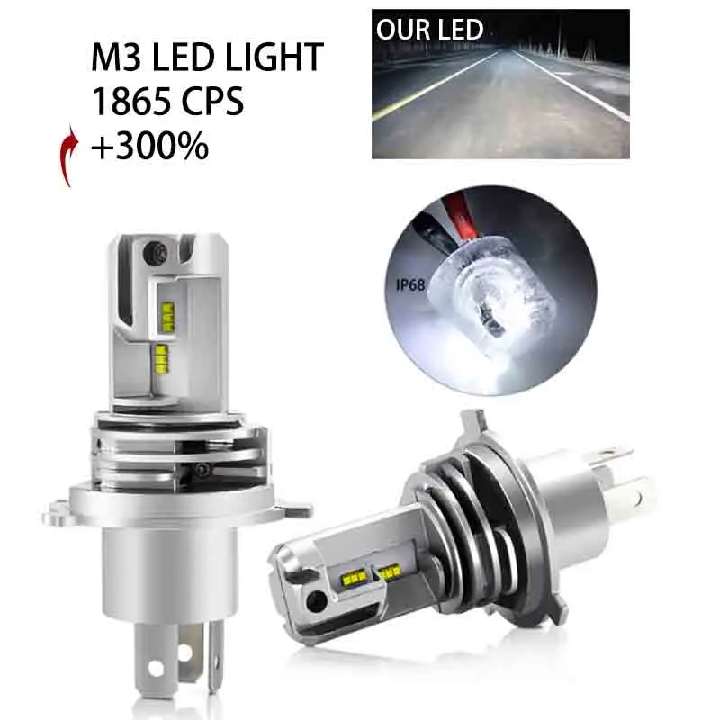 

H4 H7 LED Headlight Motocycle M3 ZES H1 H3 H11 9005 9006 H27 880 For Car Lamps Auto Bulbs Hi-Lo Beam Moto Plug and Play Fog Low